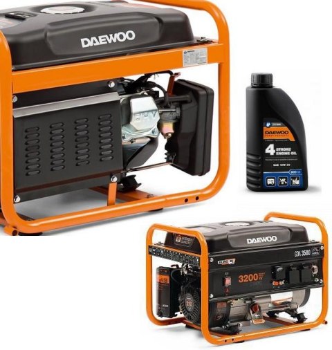 ZESTAW AGREGAT PRĄDOTWÓRCZY DAEWOO GDA 3500E 2.8kW + GENERATOR OIL SAE 10W-30 DWO 600