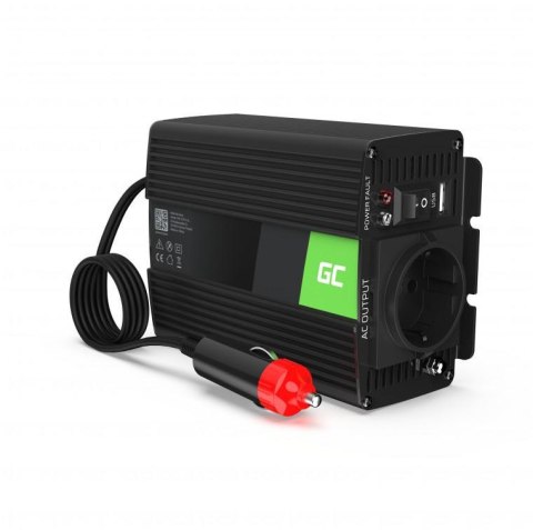 PRZETWORNICA NAPIĘCIA INWERTER Green Cell 24V -> 230V 150W/300W CZYSTA SINUSOIDA INV30