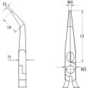 SZCZYPCE IZOLOWANE WYDŁUŻONE WYGIĘTE TNĄCE PÓŁOKRĄGŁE 200MM