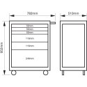 WÓZEK WARSZTATOWY 6 SZUFLAD+214 SZT. NARZĘDZI