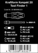 ZESTAW WKRĘTAKÓW KRAFTFORM KOMPAKT TOOL FINDER+ETUI, 20CZ