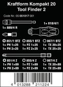 ZESTAW WKRĘTAKÓW KRAFTFORM KOMPAKT TOOL FINDER 2, 13CZ.