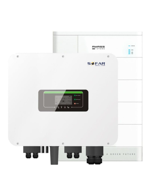 Zestaw hybrydowy 10kWh z falownikiem HYD10KTLX