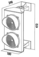 Semafor CAME PL0583 (2-komorowy: czerwone-zielone) 24V LED (001PL0583)