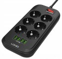 Listwa zasilająca LDNIO SE6403 6 Gniazd + 4x USB Przedłużacz