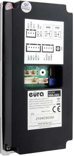 WIDEODOMOFON EURA VDP-99C5 czarny, WiFi, RFID, TUYA