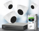 Zestaw monitoring + alarm + videodomofon zgodnie z ofertą OFERT/24472/09/2023/GL - białe kamery P. Hn