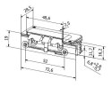 Elektrozaczep HARTTE XS12RM-C seria XS 12V DC rew. z monitoringiem i wyślizgiem