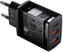 ŁADOWARKA SIECIOWA Baseus Compact Quick Charger CCXJ-E01 30W 2x USB-A 1x USB-C PD 3.0 QC 3.0 CZARNA