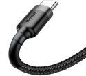 KABEL USB-A -> USB-C Baseus Cafule CATKLF-CG1 200cm 2A QC 3.0 CZARNO-SZARY W NYLONOWYM OPLOCIE