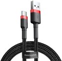 KABEL USB-A -> USB-C Baseus Cafule CATKLF-U91 300cm 2A QC 3.0 CZARNO-CZERWONY W OPLOCIE