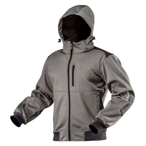 KURTKA SOFTSHELL Z KAPTUREM ODPINANYM, ROZMIAR L