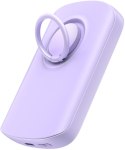 Powerbank indukcyjny Joyroom JR-W030 6000mAh 20W MagSafe z ringiem i podstawką 1x USB-C fioletowy