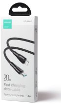 Kabel USB-C / Lightning Joyroom S-CL020A11 120cm 20W w oplocie czarny