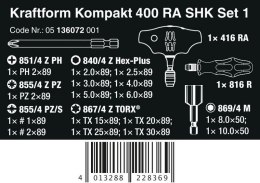 ZESTAW KRAFTFORM KOMPAKT 400 RA SHK SET 1, 19 CZĘŚĆ