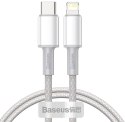 KABEL USB-C -> Lightning / iPhone Baseus Cafule CATLGD-02 1m 20W PD Quick Charging BIAŁY W OPLOCIE