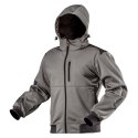 KURTKA SOFTSHELL Z KAPTUREM ODPINANYM, ROZMIAR XL